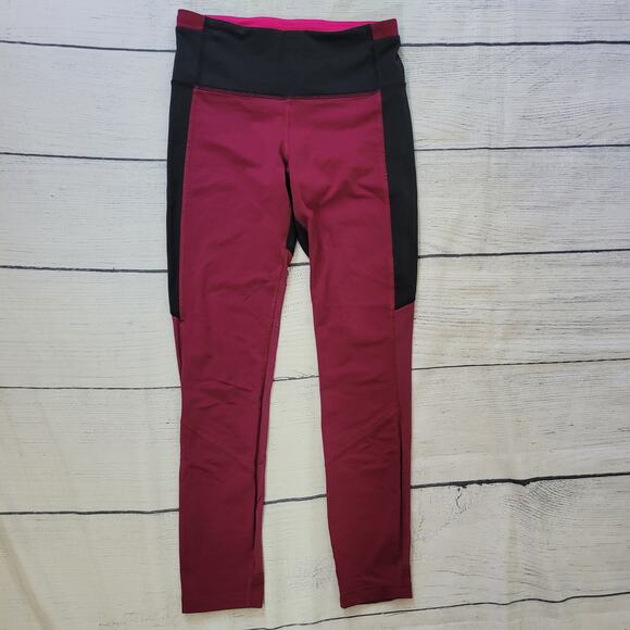 Lululemon athletica Size 6	All You Need Tight Black Jewelled Magenta Leggings - Picture 10 of 11